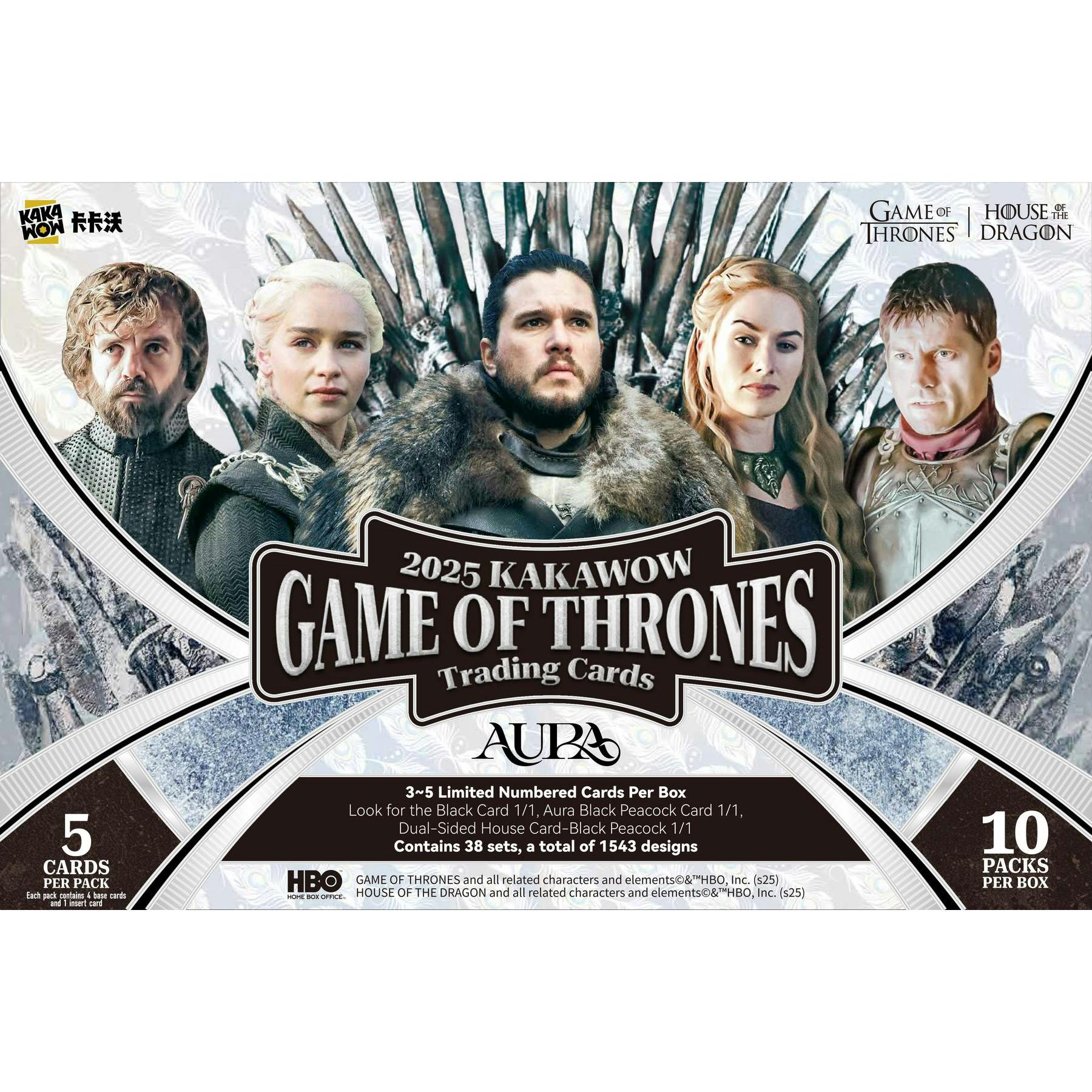 2025 Kakawow Game Of Thrones Aura Hobby 10-Box Case