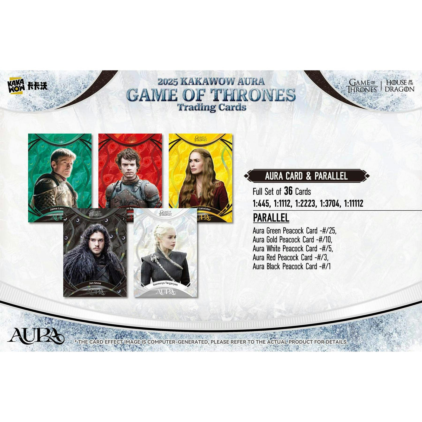 2025 Kakawow Game Of Thrones Aura Hobby 10-Box Case