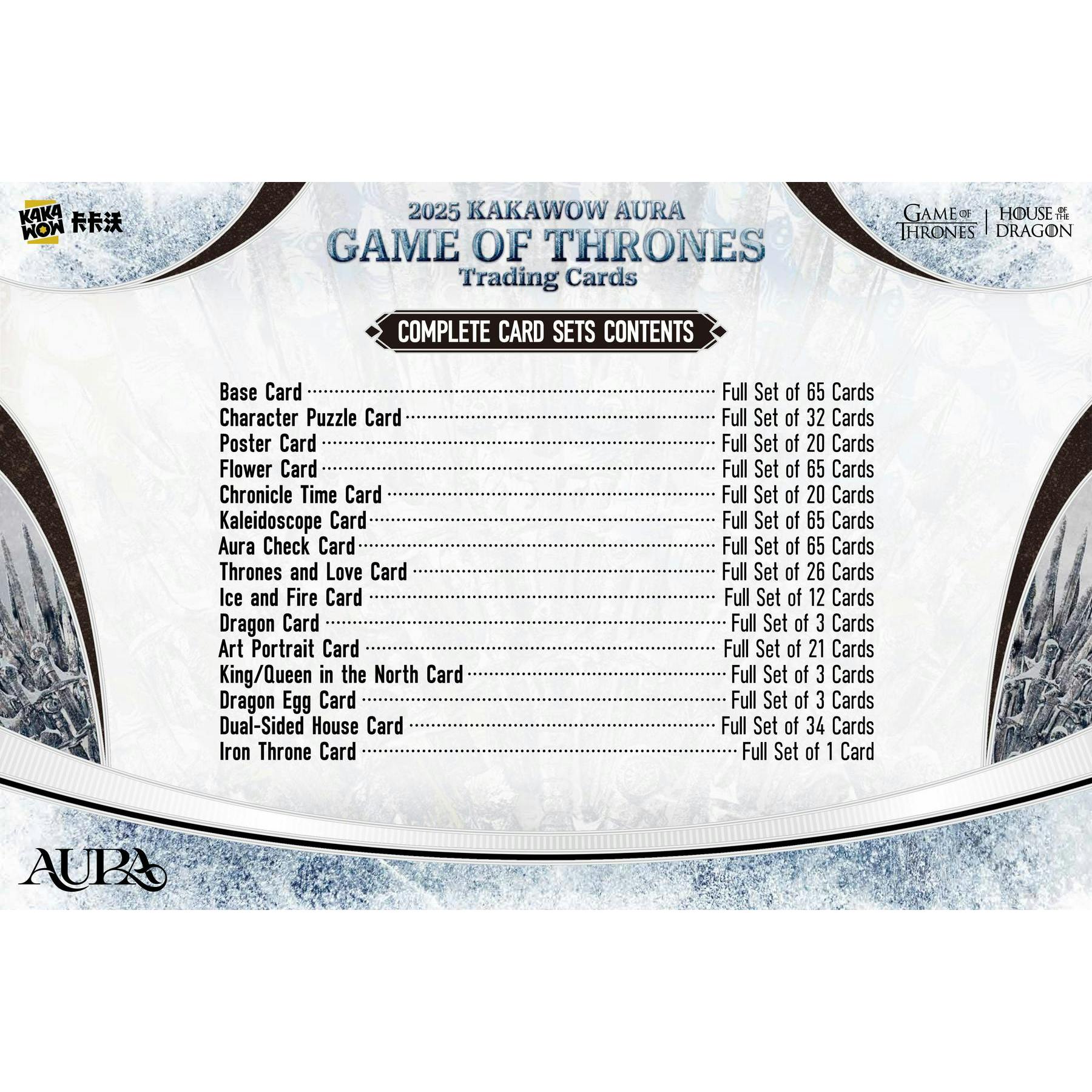 2025 Kakawow Game Of Thrones Aura Hobby 10-Box Case