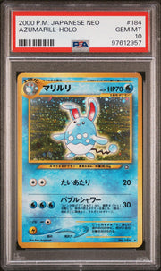 Pokemon Neo Genesis Japanese Azumarill 184 PSA 10 GEM MINT