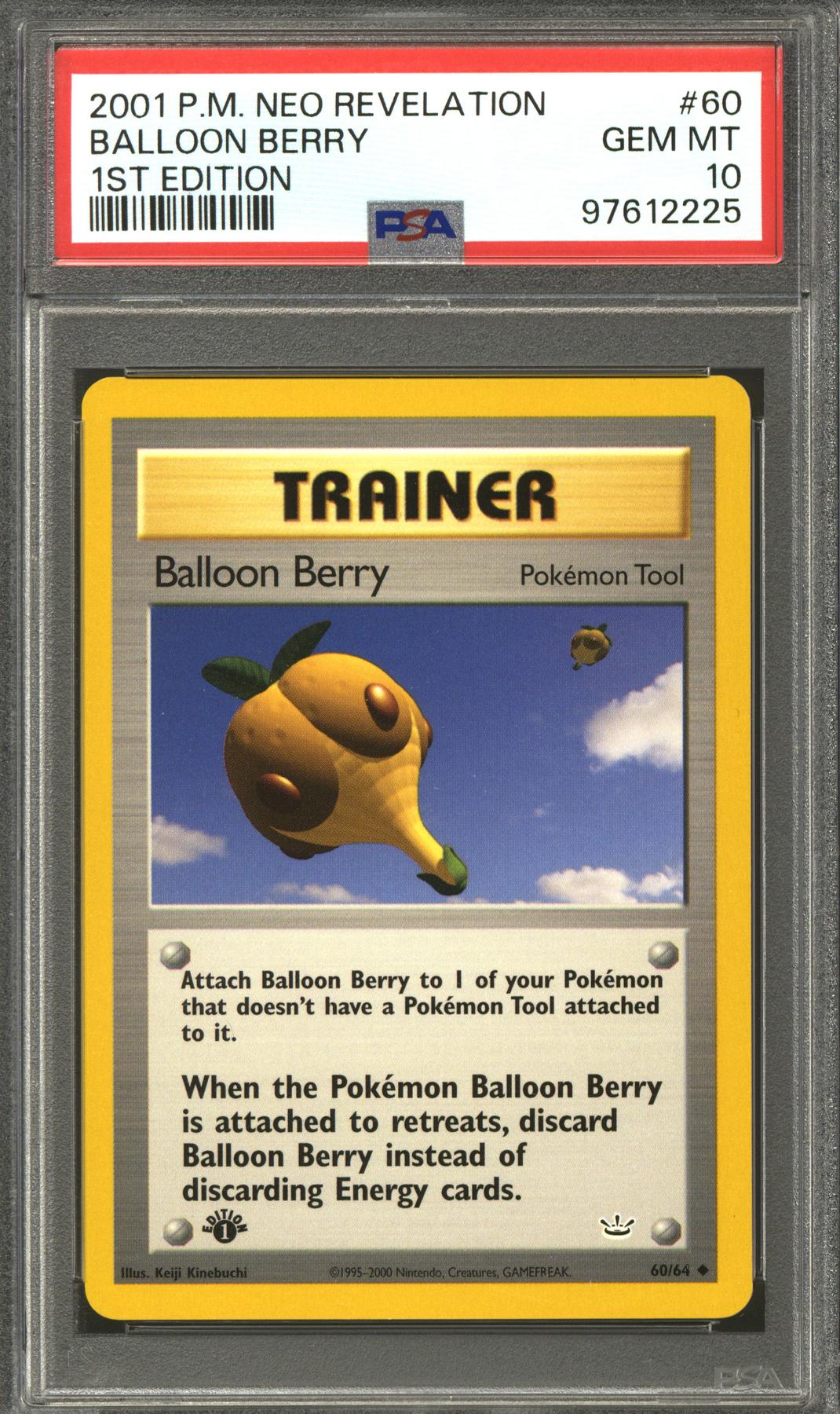 Pokemon Neo Revelation 1st Edition Balloon Berry 60/64 PSA 10 GEM MINT