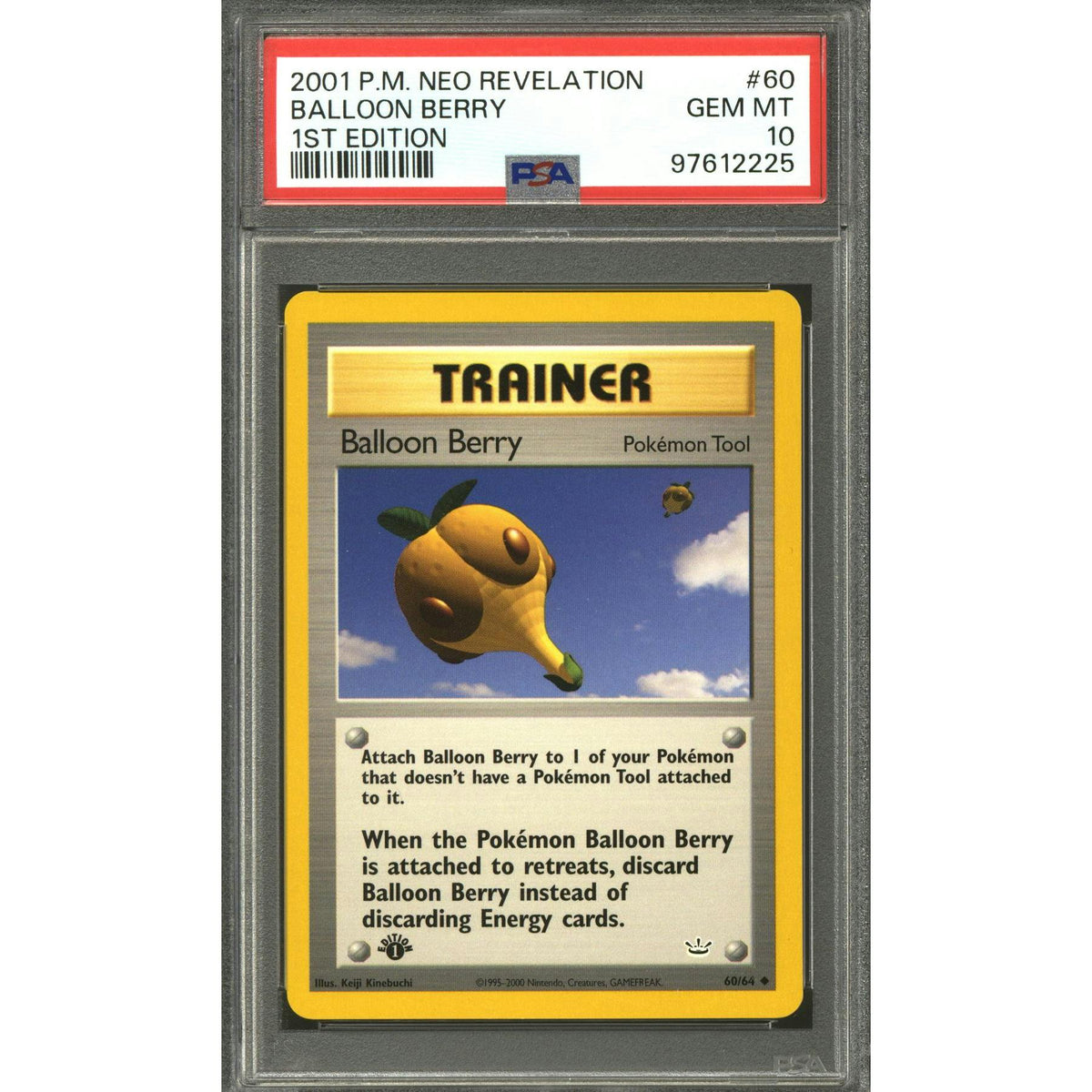 Pokemon Neo Revelation 1st Edition Balloon Berry 60/64 PSA 10 GEM MINT