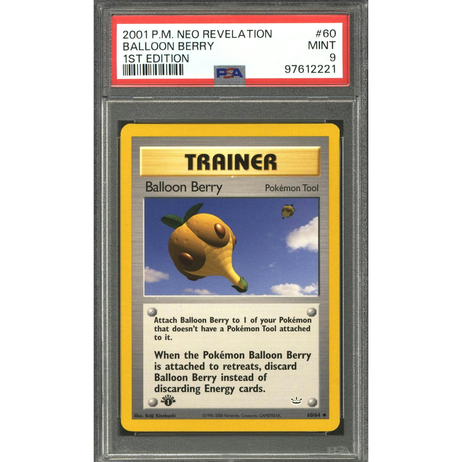 Pokemon Neo Revelation 1st Edition Balloon Berry 60/64 PSA 9