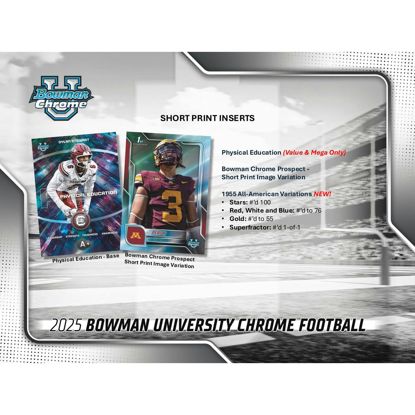 2025 Bowman University Chrome Football Blaster Box