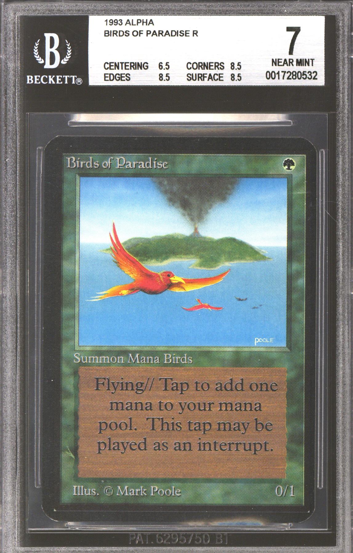 Magic the Gathering Alpha Birds of Paradise BGS 7 - 6.5 8.5 8.5 8.5 NEAR MINT NM O/C