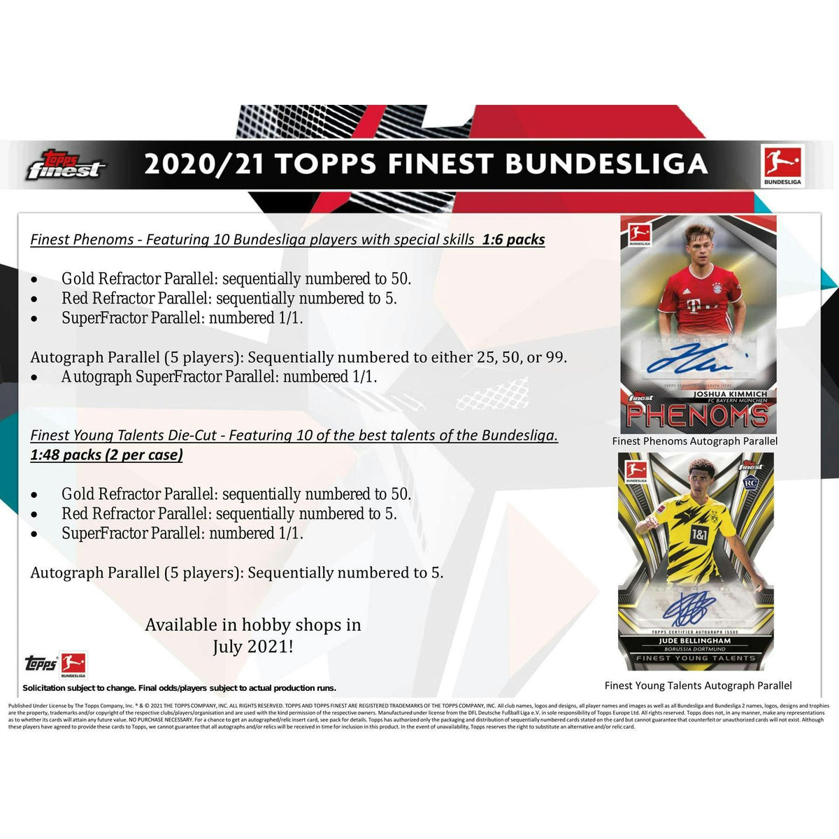 2020/21 Topps Finest Bundesliga Soccer Hobby Box