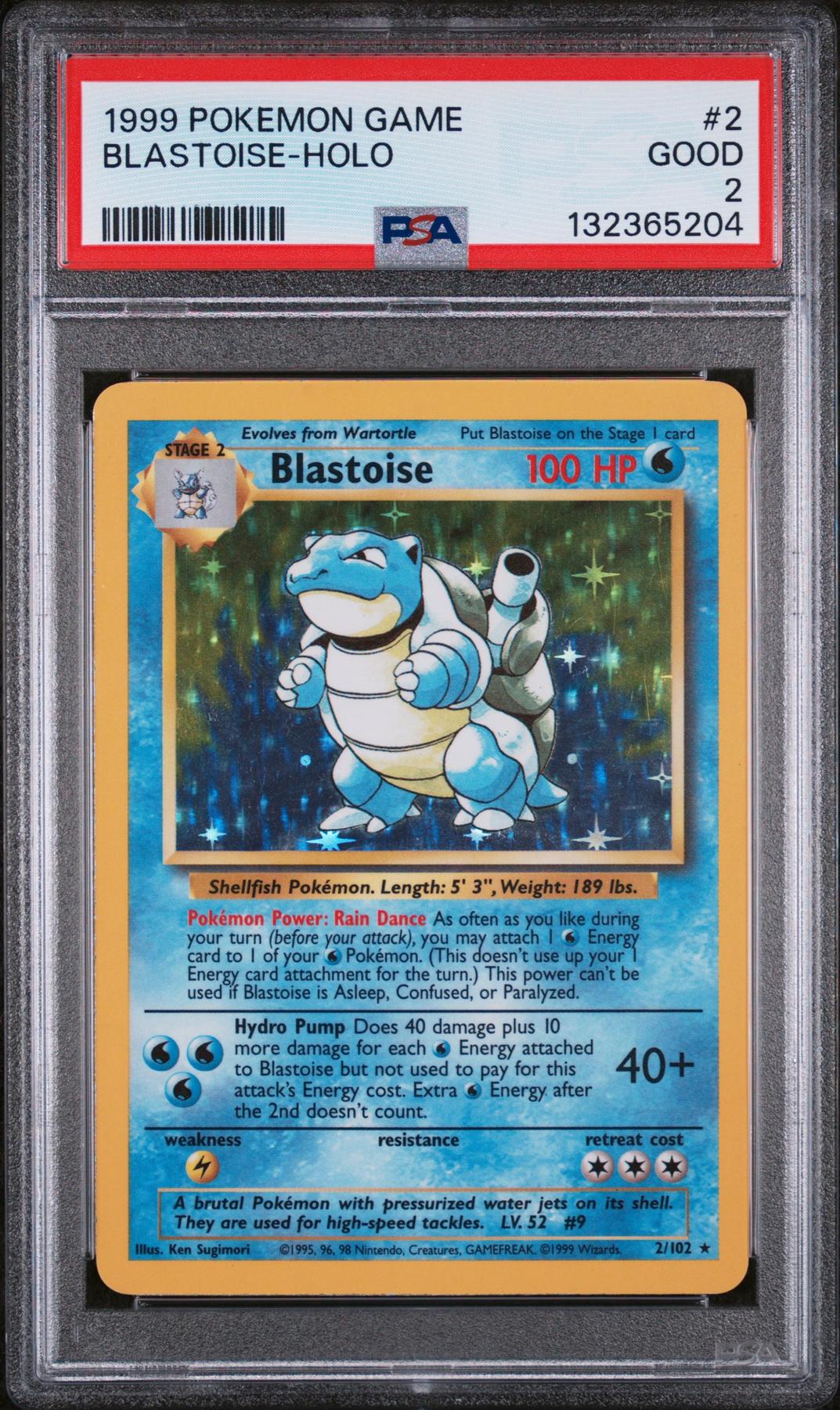 Pokemon Base Set Unlimited Blastoise 2/102 PSA 2