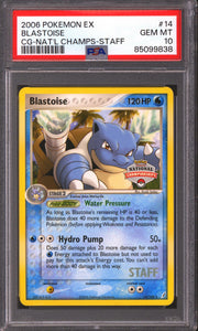Pokemon 2006 National Championship Staff Blastoise 14/100 PSA 10 GEM MINT *838