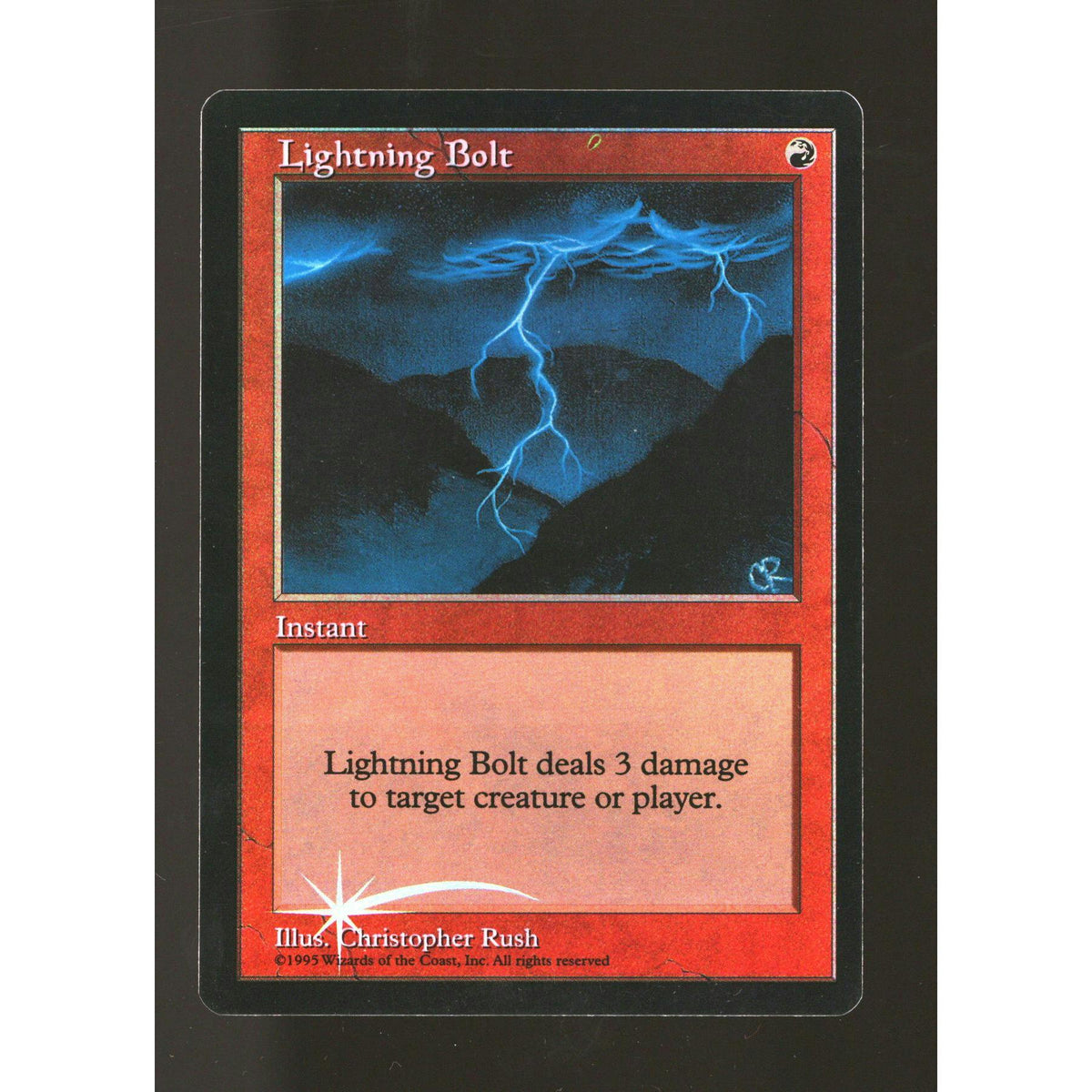 Magic the Gathering Judge Promo FOIL Lightning Bolt LIGHTLY PLAYED LP *155