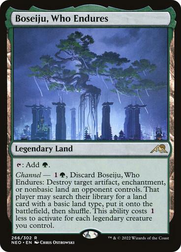 Magic the Gathering Kamigawa Neon Dynasty Boseiju, Who Endures NEAR MINT NM