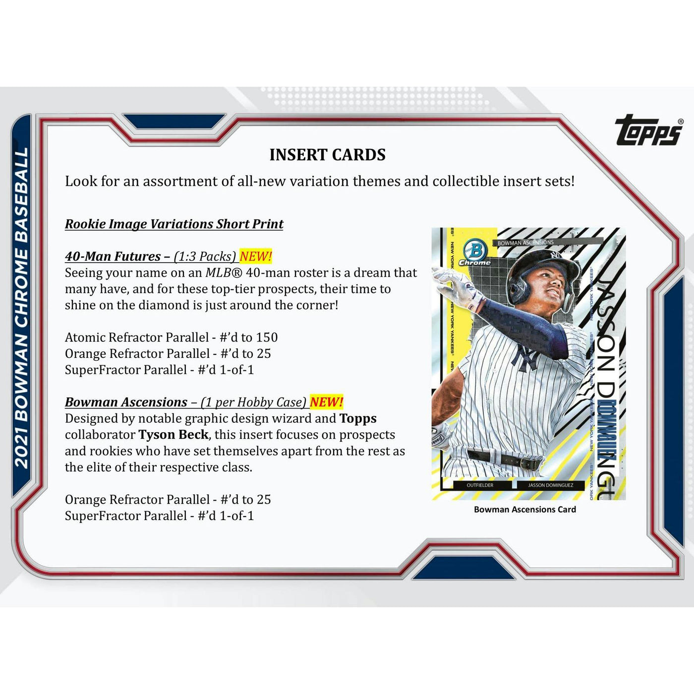 2021 Bowman Chrome Baseball Hobby Box