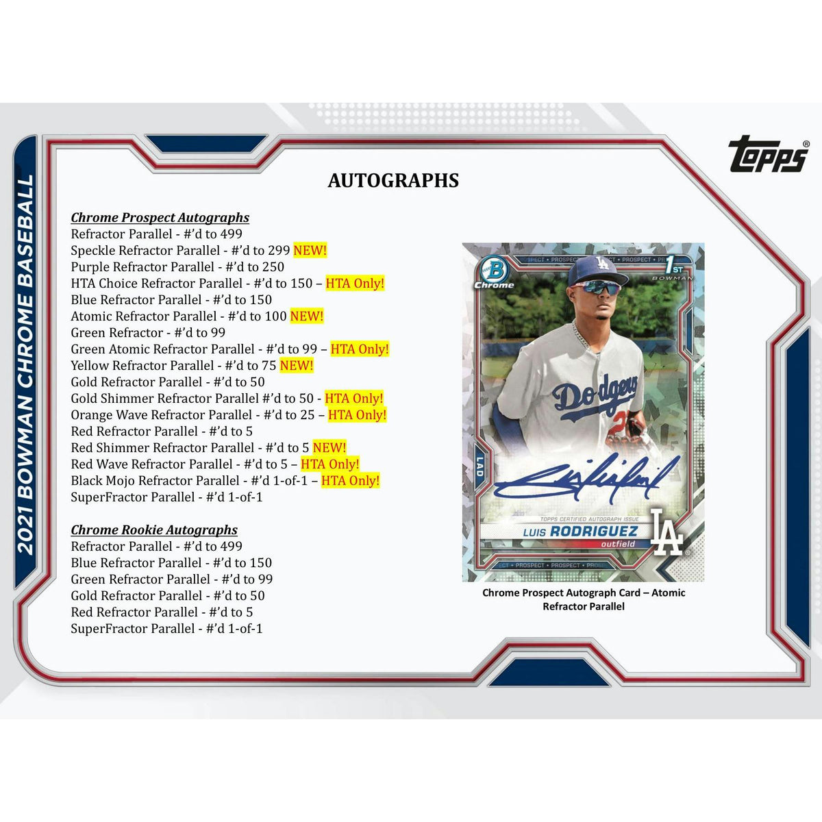 2021 Bowman Chrome Baseball HTA Choice Box
