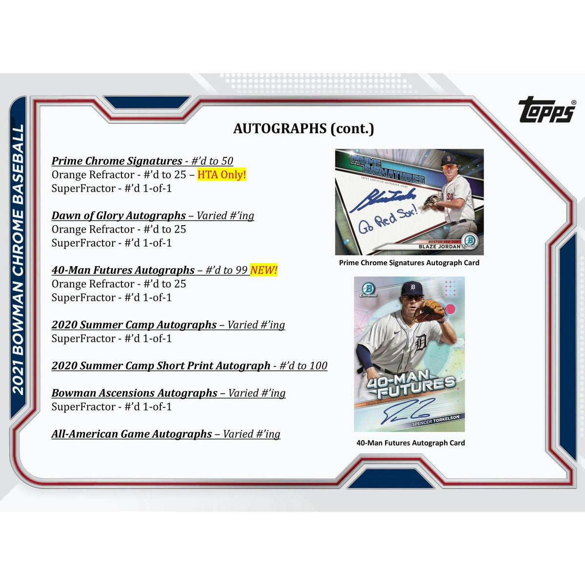 2021 Bowman Chrome Baseball HTA Choice Box