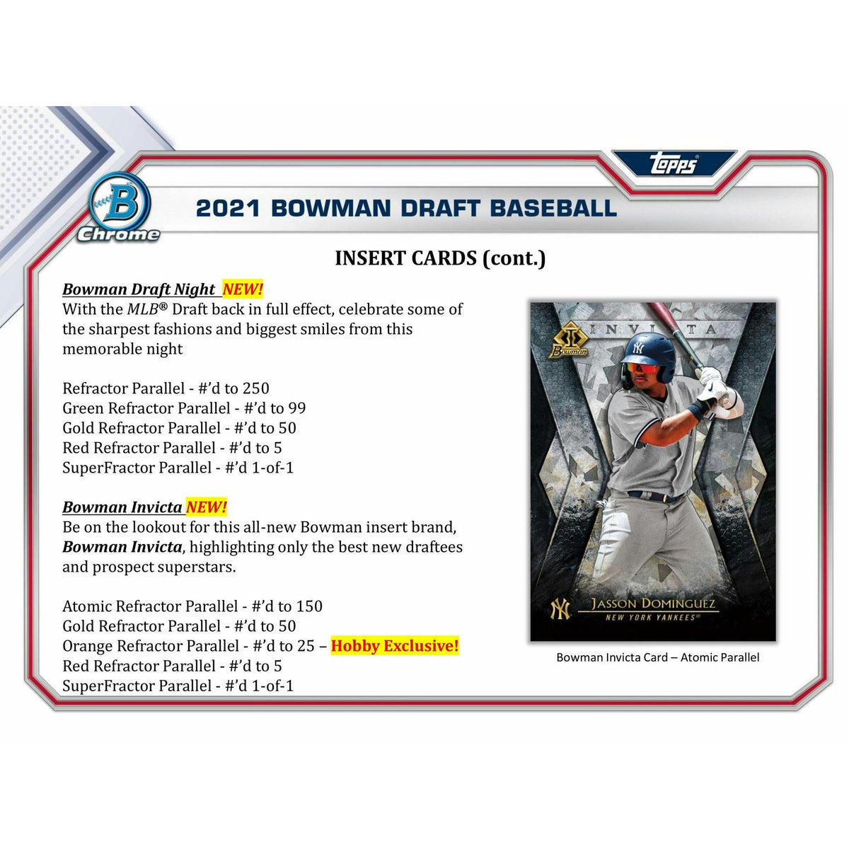 2021 Bowman Draft Baseball Hobby Jumbo Box
