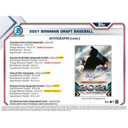 2021 Bowman Draft Baseball Hobby Jumbo Box