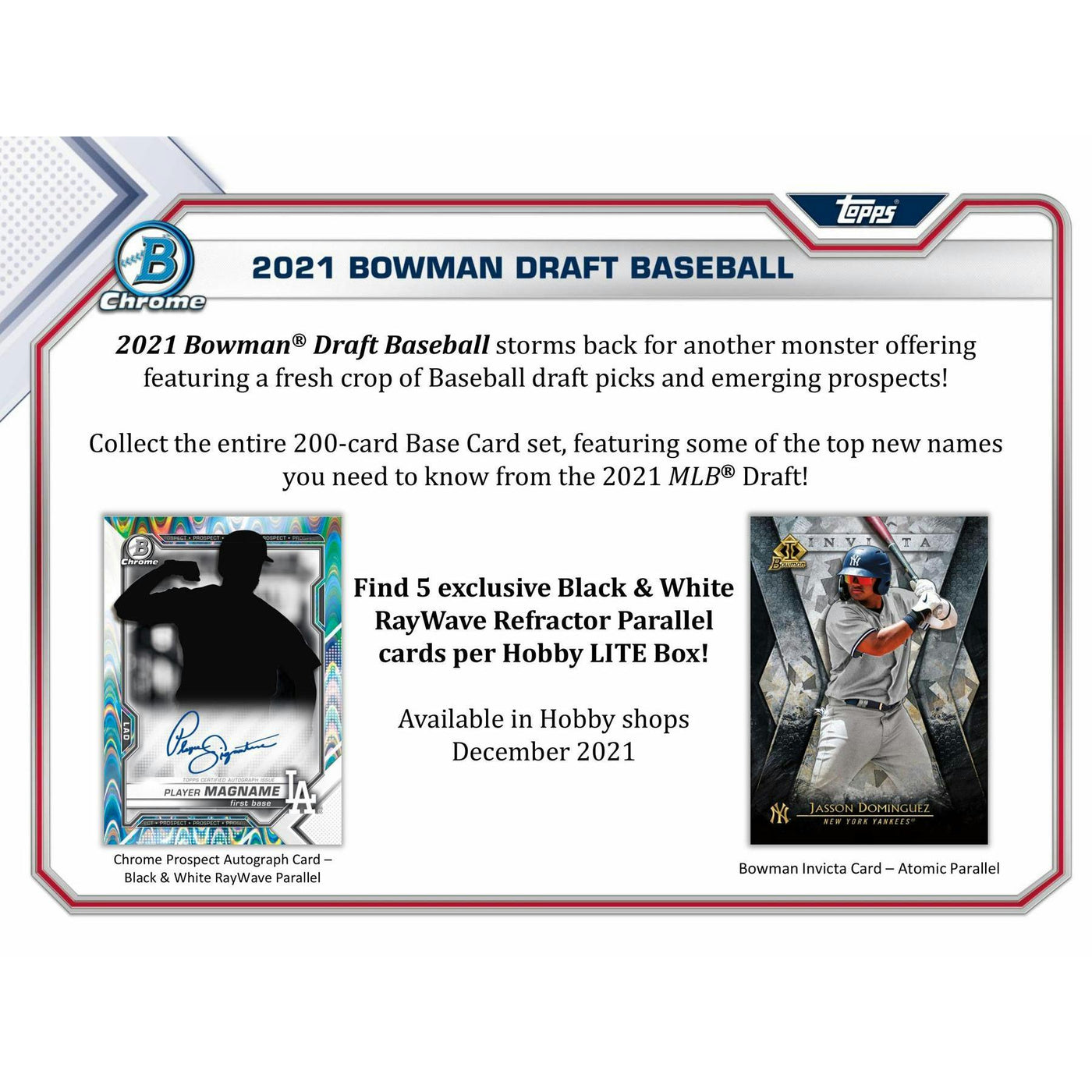 2021 Bowman Draft Baseball Hobby LITE Box
