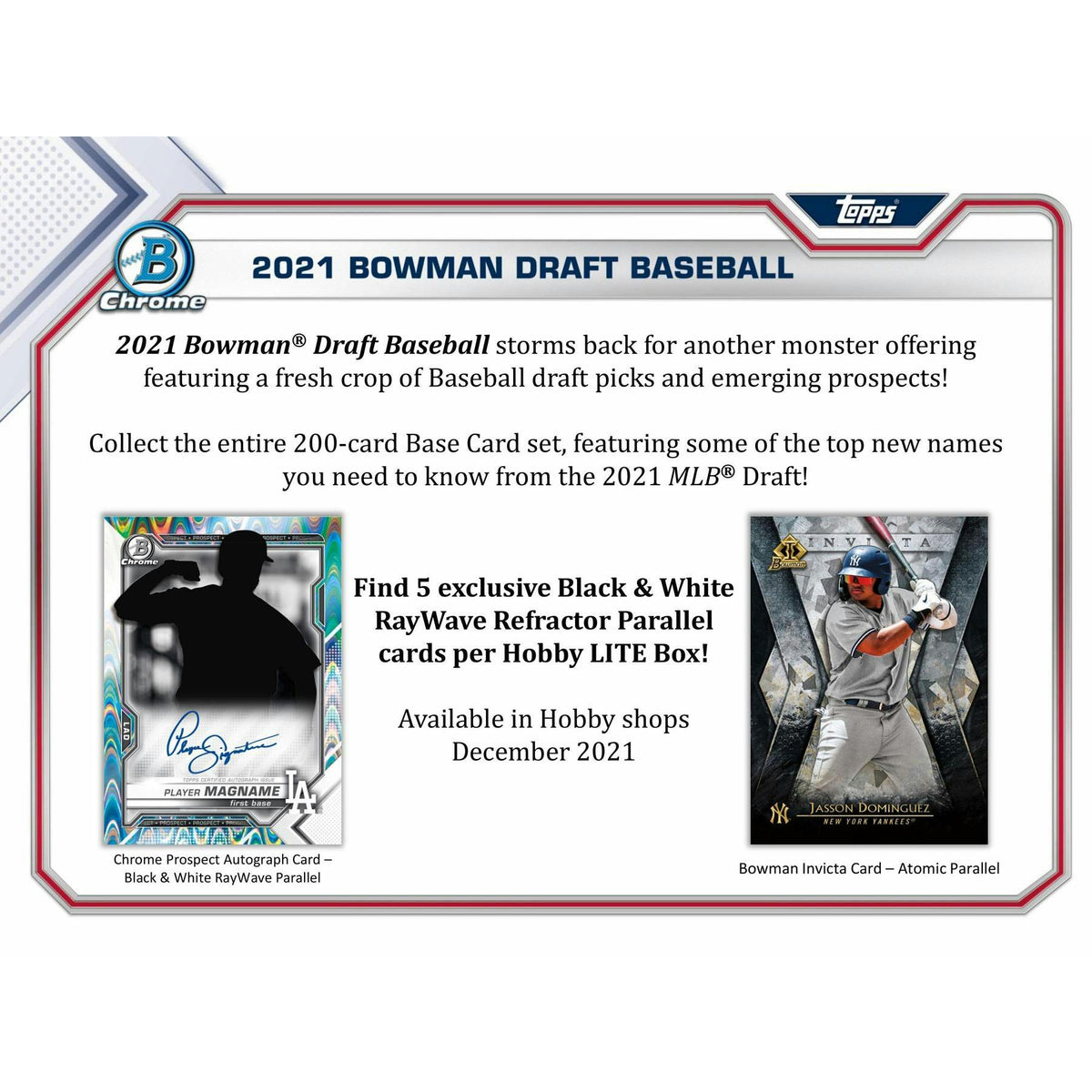 2021 Bowman Draft Baseball Hobby LITE Box