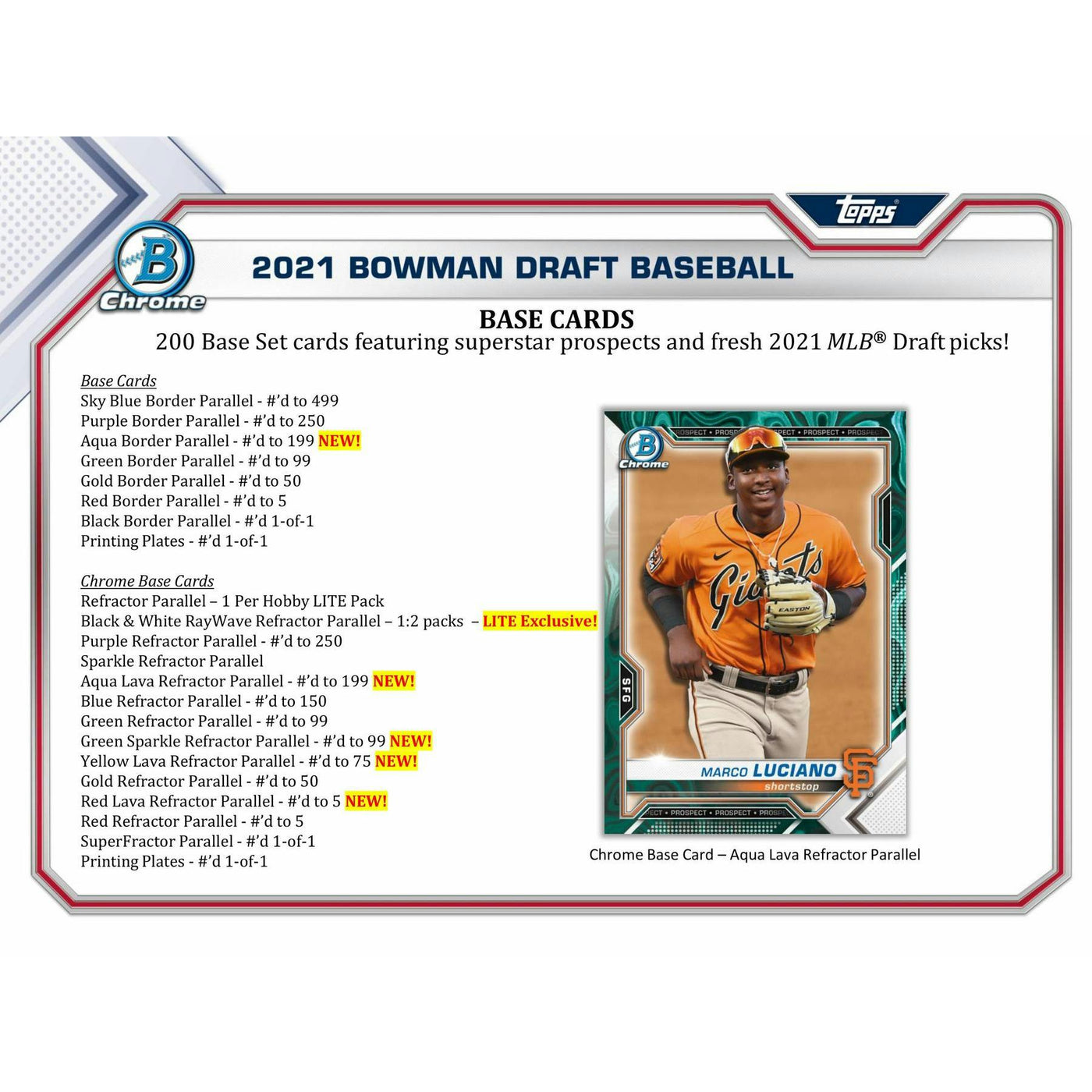 2021 Bowman Draft Baseball Hobby LITE Box