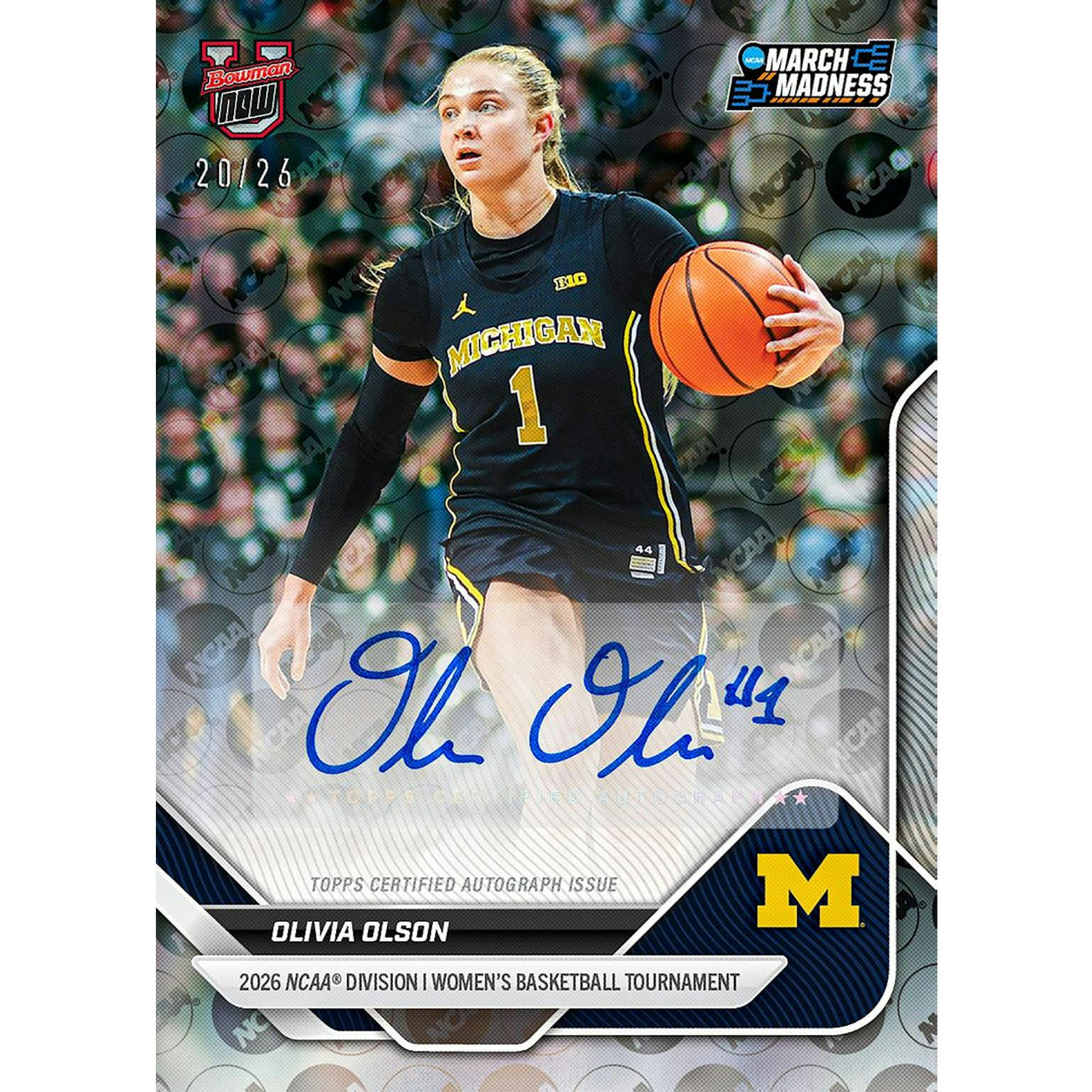 2025/26 Bowman University NOW March Madness Basketball Hobby Box