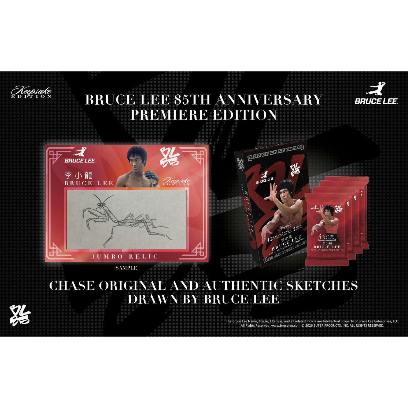 2026 Keepsake Bruce Lee 85th Anniversary Premiere Edition Hobby 10-Box Case