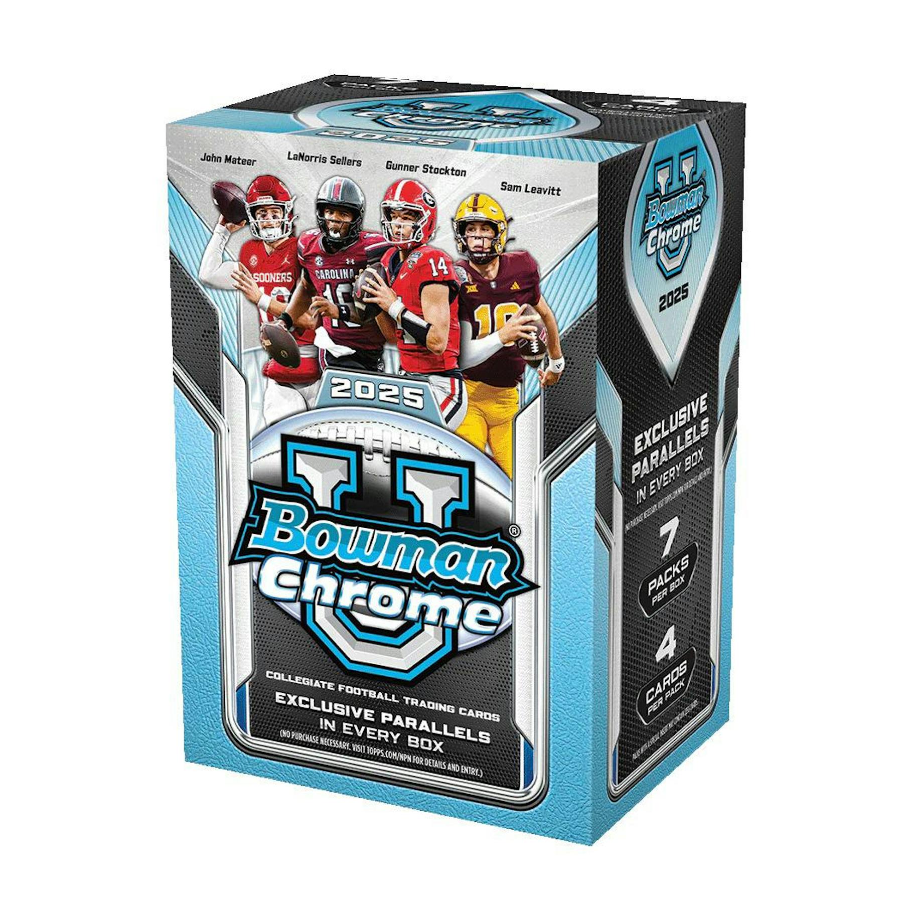 2025 Bowman University Chrome Football Blaster 40-Box Case