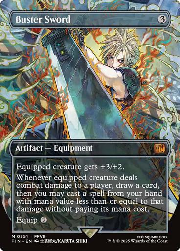 Magic the Gathering Final Fantasy BORDERLESS Buster Sword 0351 NEAR MINT NM