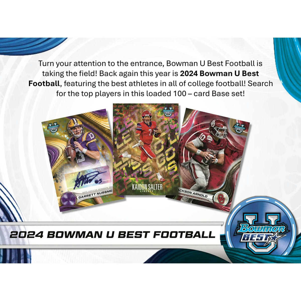 2024 Bowman University Best Football Hobby 12-Box Case