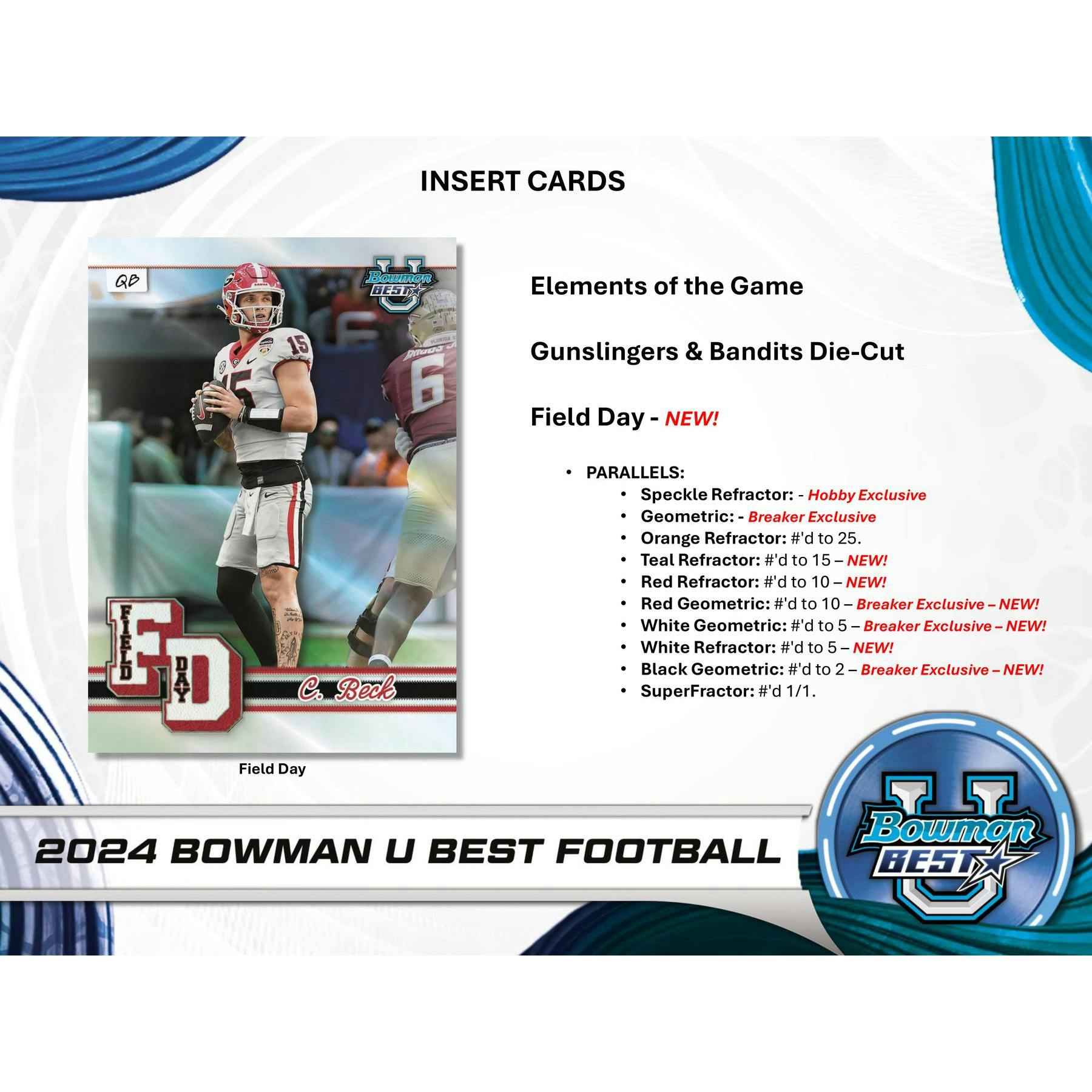2024 Bowman University Best Football Hobby 12-Box Case