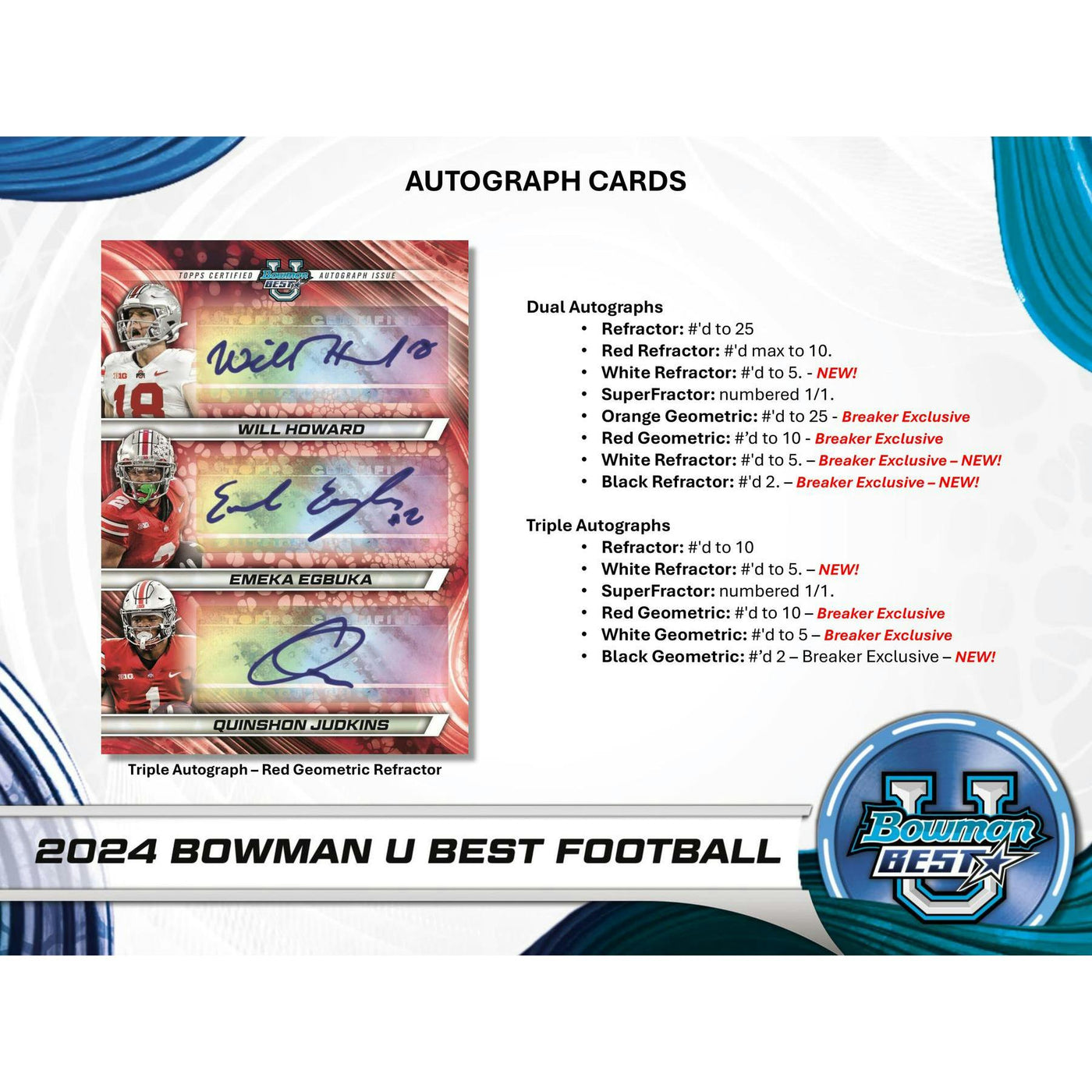 2024 Bowman University Best Football Hobby 12-Box Case