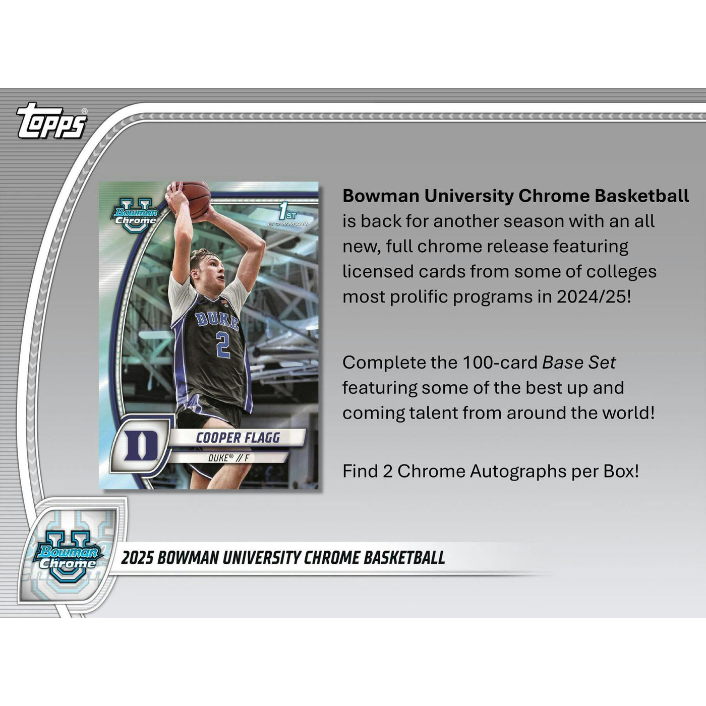 2024/25 Bowman University Chrome Basketball Hobby 12-Box Case