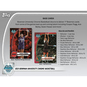 2024/25 Bowman University Chrome Basketball Hobby 12-Box Case