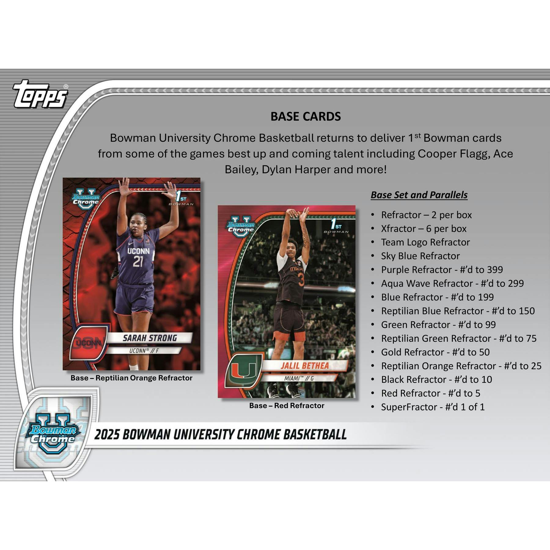 2024/25 Bowman University Chrome Basketball Hobby 12-Box Case