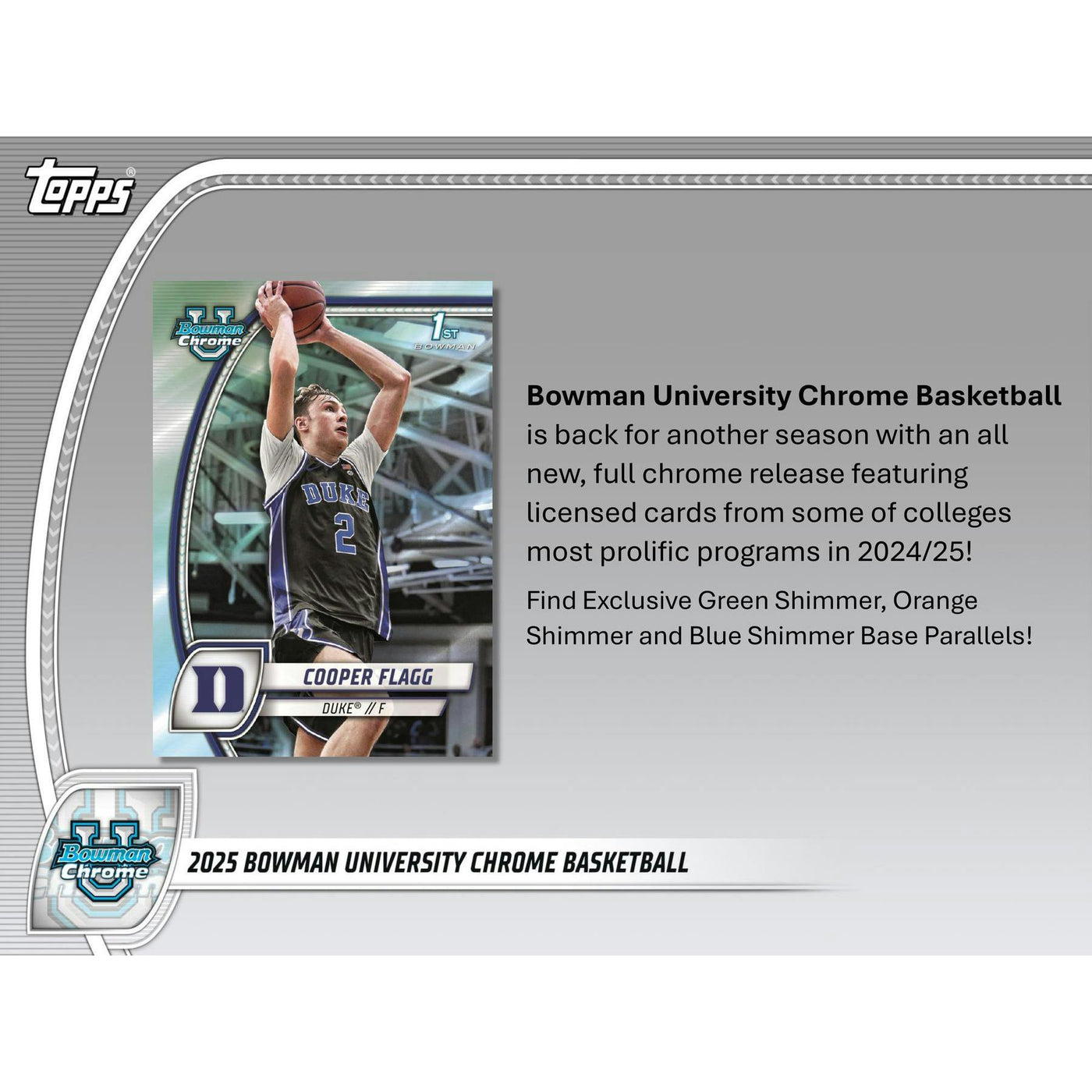 2024/25 Bowman University Chrome Basketball Mega Box