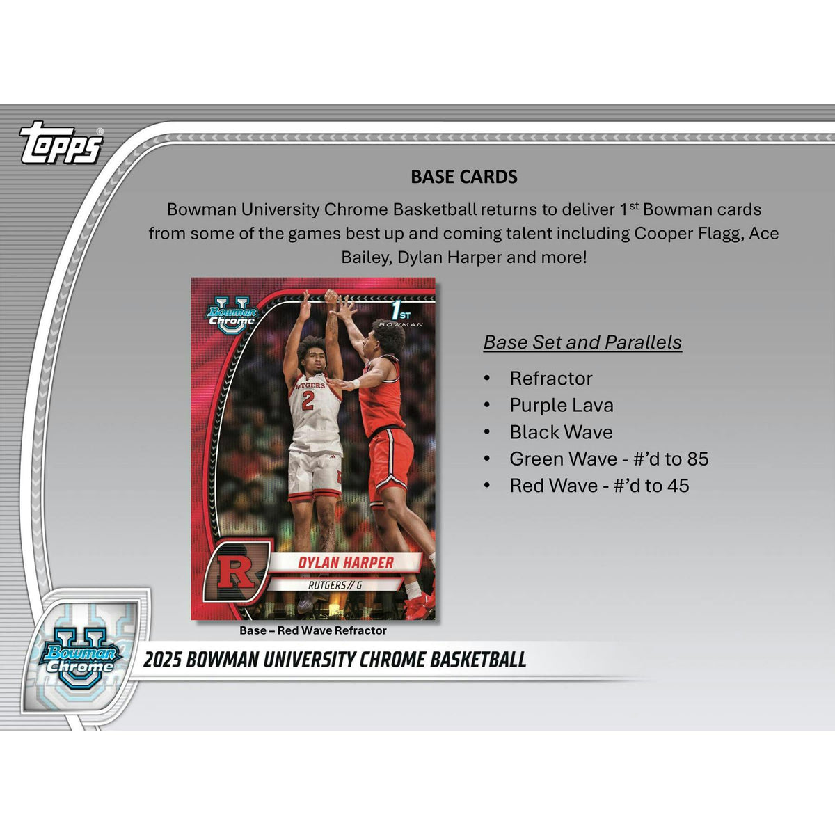 2024/25 Bowman University Chrome Basketball Blaster Pack
