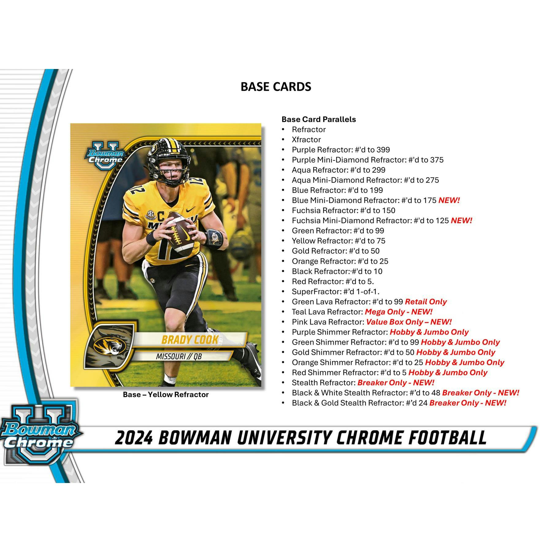 2024 Bowman University Chrome Football Blaster Box