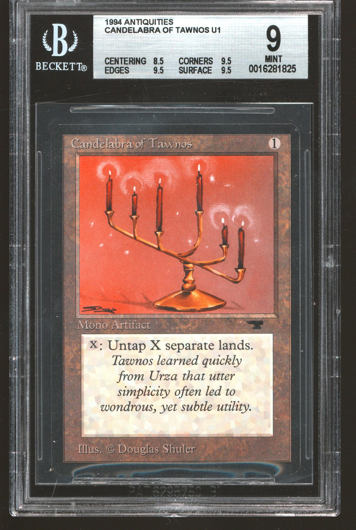 Magic the Gathering Antiquities Candelabra of Tawnos BGS 9 - 8.5 9.5 9.5 9.5 B+++ NEAR MINT NM