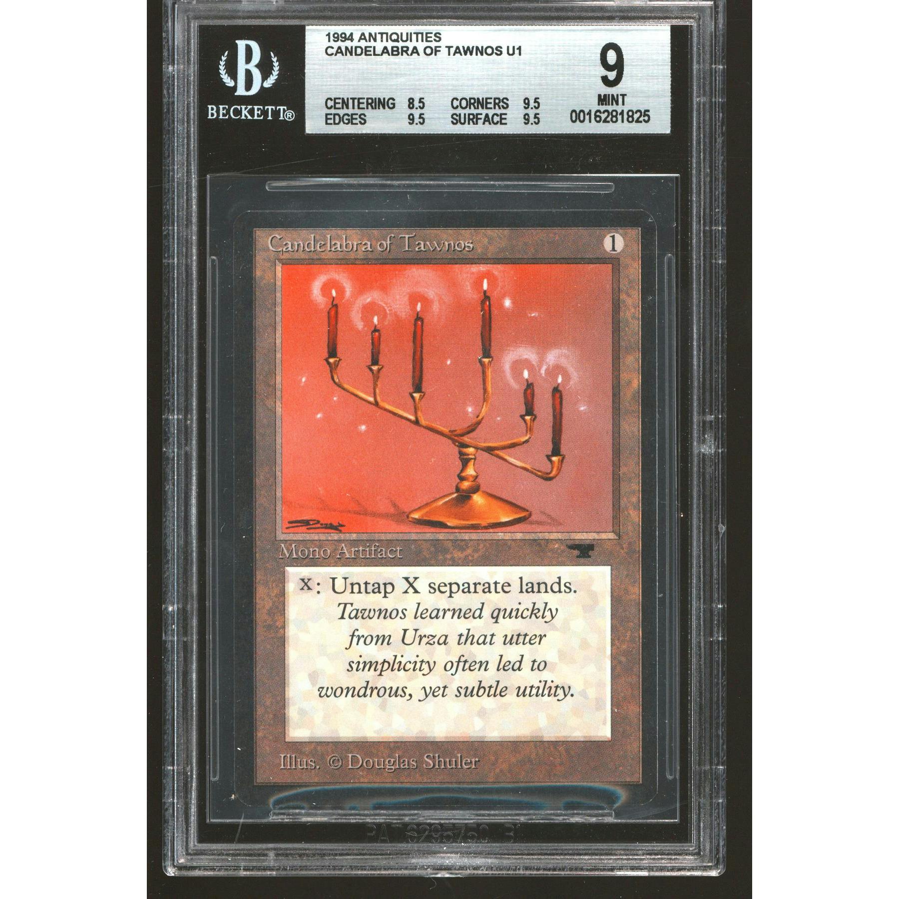 Magic the Gathering Antiquities Candelabra of Tawnos BGS 9 - 8.5 9.5 9.5 9.5 B+++ NEAR MINT NM
