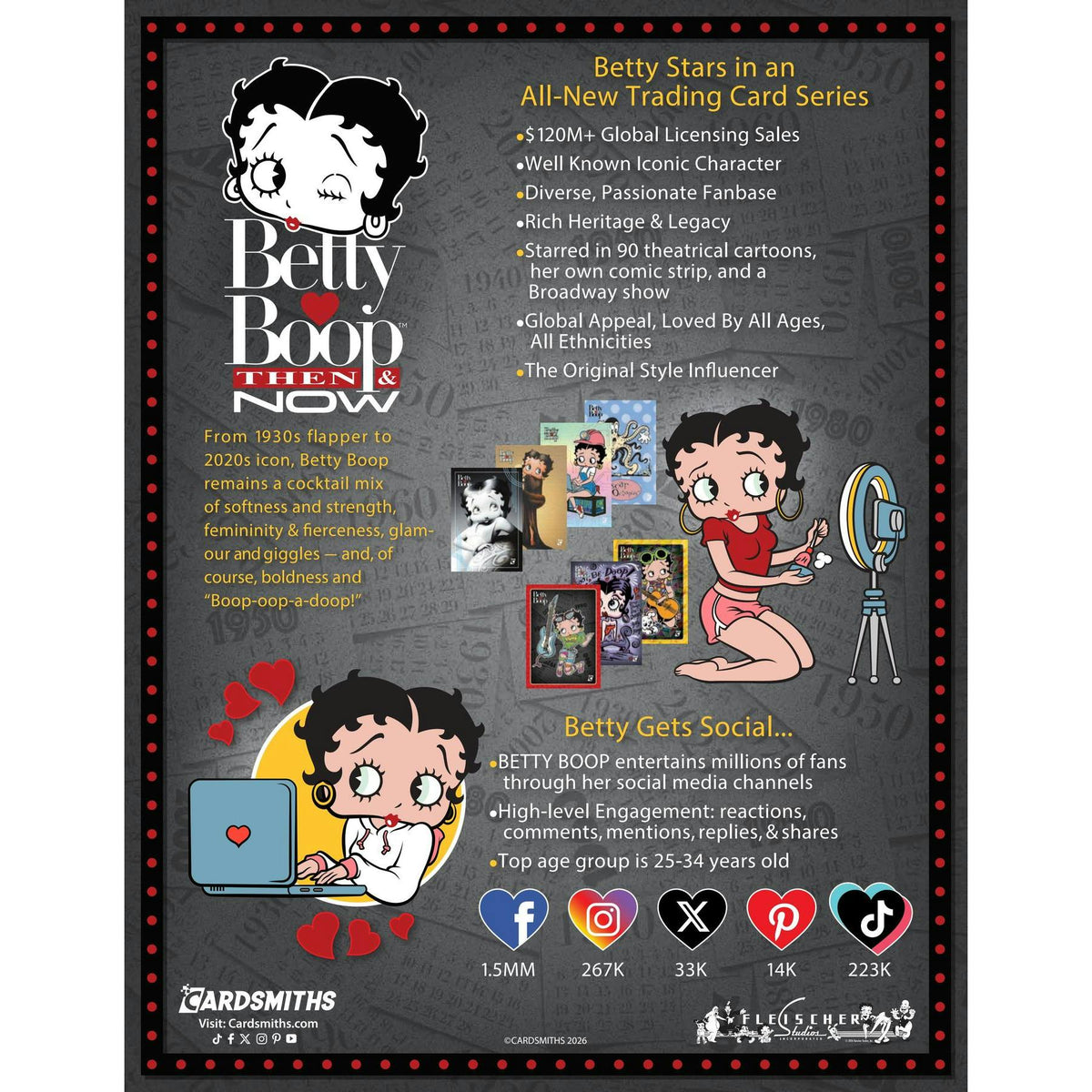 2026 Cardsmiths Betty Boop Then & Now Series 1 Mega Box (Presell)