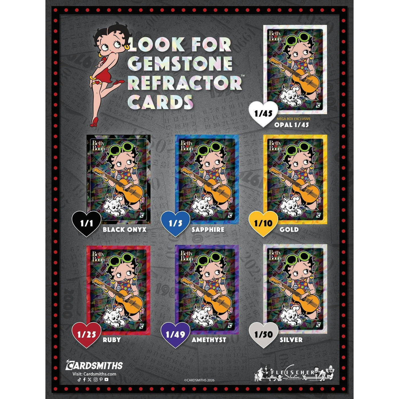 2026 Cardsmiths Betty Boop Then & Now Series 1 Mega 24-Box Case (Presell)