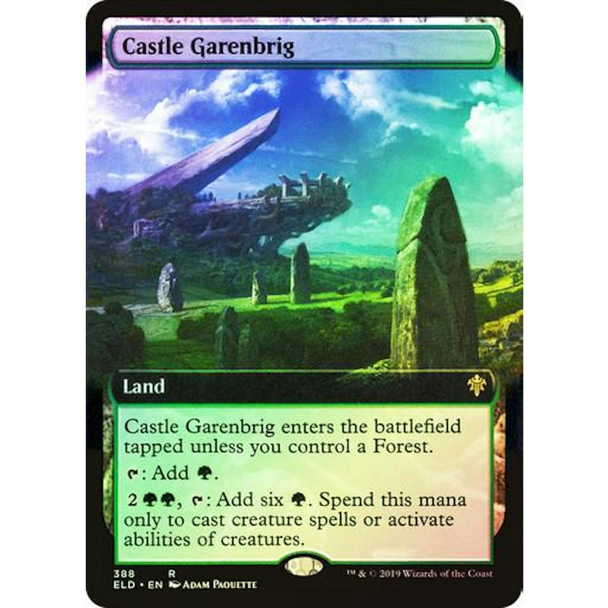 Magic the Gathering Throne of Eldraine Extended Art Castle Garenbrig NEAR MINT NM