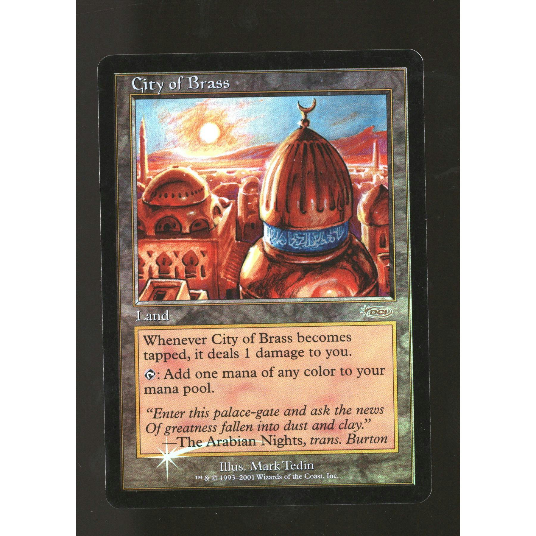 Magic the Gathering JSS DCI Promo FOIL City of Brass LIGHTLY PLAYED LP