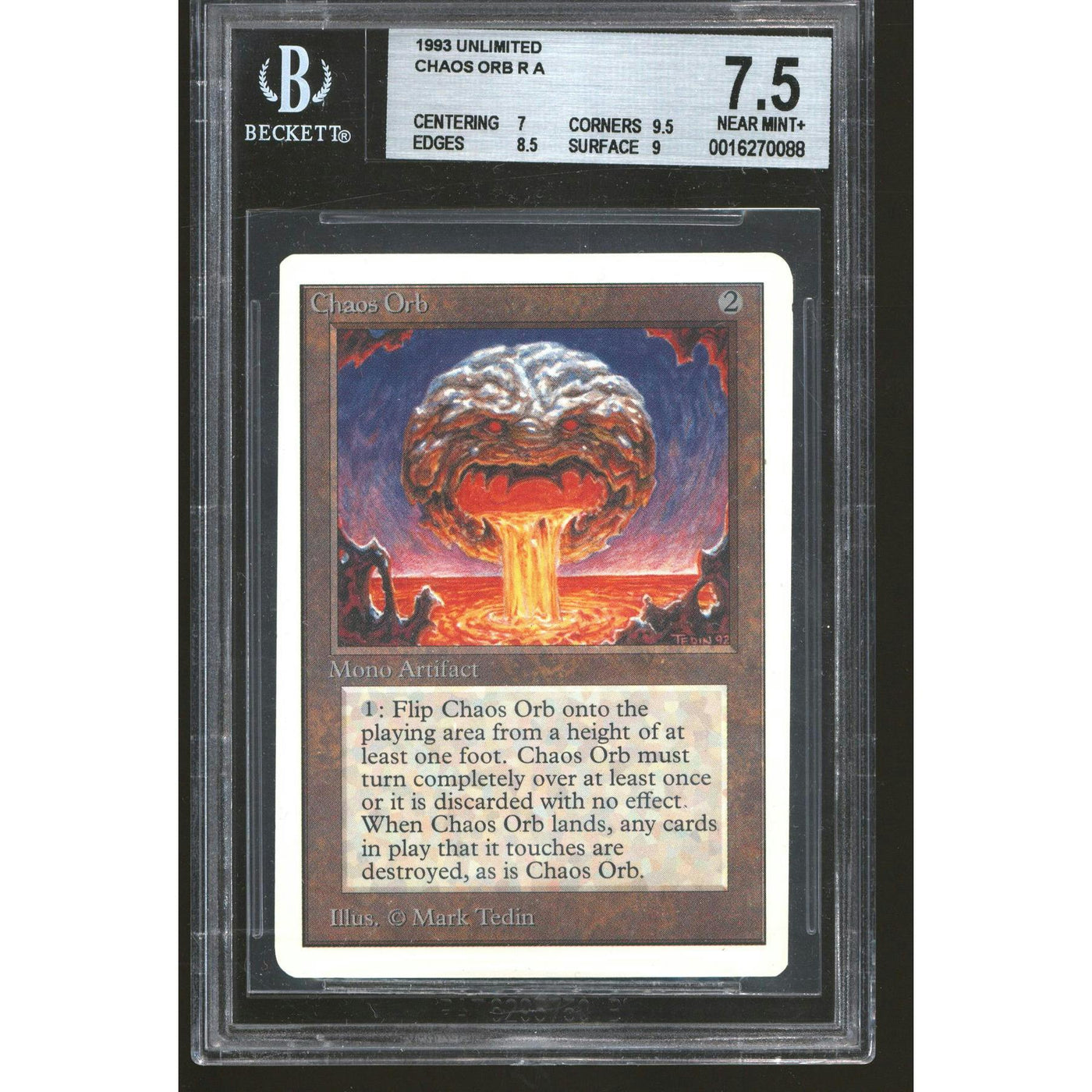 Magic the Gathering Unlimited Chaos Orb BGS 7.5 - 7 9.5 8.5 9 B+++ NEAR MINT NM