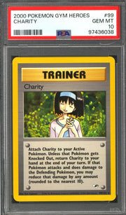 Pokemon Gym Heroes Charity 99/132 PSA 10 GEM MINT