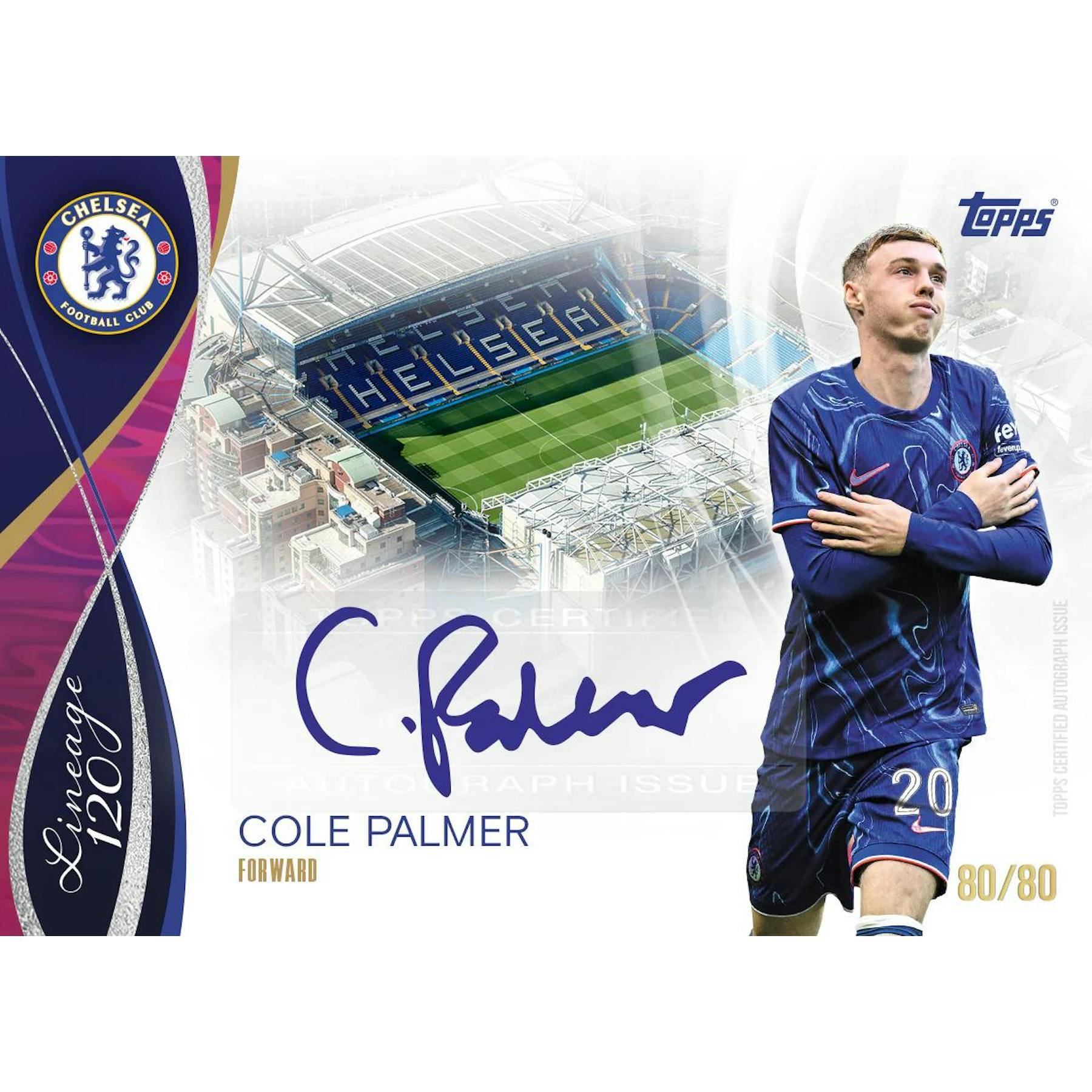 2024/25 Topps Chelsea Lineage 120 Years Anniversary Soccer Hobby 6-Box Case