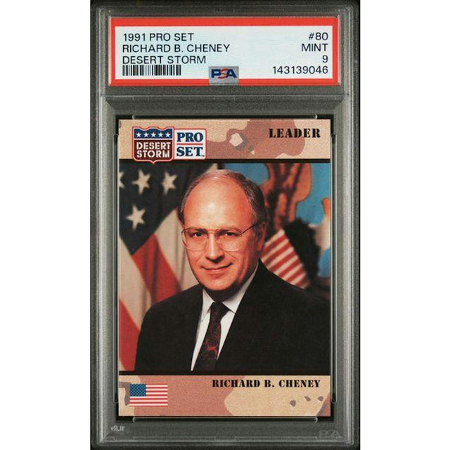 Pro Set Desert Storm 1991 Richard B Cheney 80 Rookie Card PSA 9