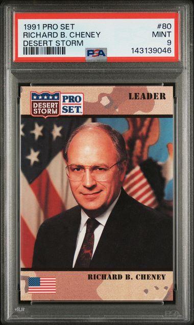 Pro Set Desert Storm 1991 Richard B Cheney 80 Rookie Card PSA 9
