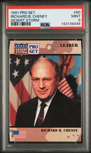 Pro Set Desert Storm 1991 Richard B Cheney 80 Rookie Card PSA 9