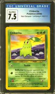 Pokemon Neo Genesis 1st Edition Chikorita 53/111 CGC 7.5 subs