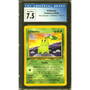 Pokemon Neo Genesis 1st Edition Chikorita 53/111 CGC 7.5 subs