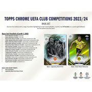 2023/24 Topps Chrome UEFA Club Competitions Soccer Hobby Jumbo Pack